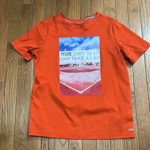 Boy’s DSG Orange Short Sleeve Tee with Graphic Print Size 14-16